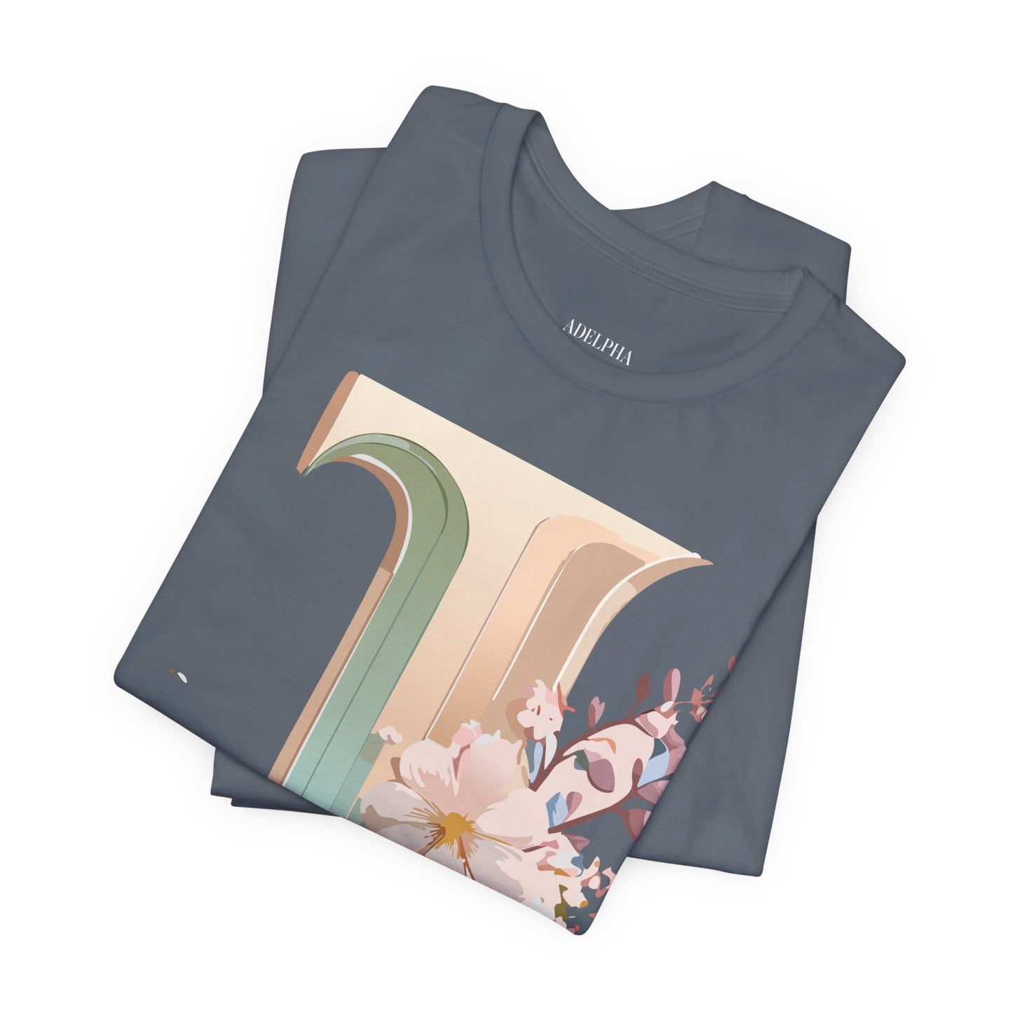 Letter J Graphic Tee Unisex Vintage Inspired Art From Adelpha Short Sleeve Shirt