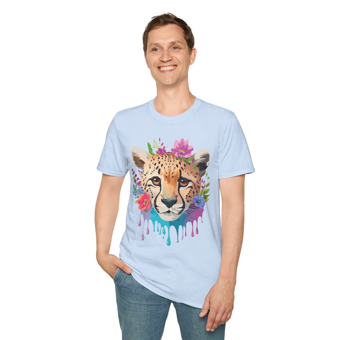 Cheetah Print Unisex Softstyle T Shirt Gildan 64000 Tee For Everyday Comfort