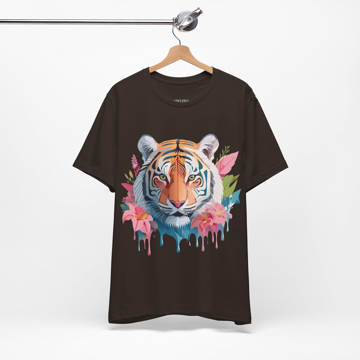 Tiger Graphic Unisex Cotton Bella+Canvas Tee with Art Animal Design e68