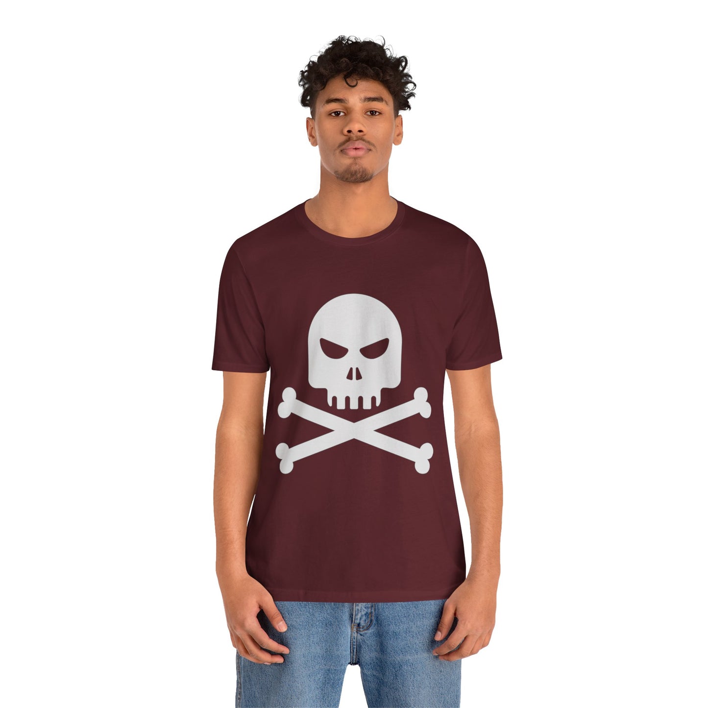 Unisex Cotton Tee Shirt with Skull