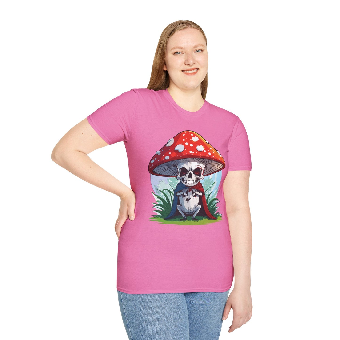 Mashroom Tee Shirt Unisex Gildan Softstyle Short Sleeve Cotton Tee With Funny Mashroom Graphic