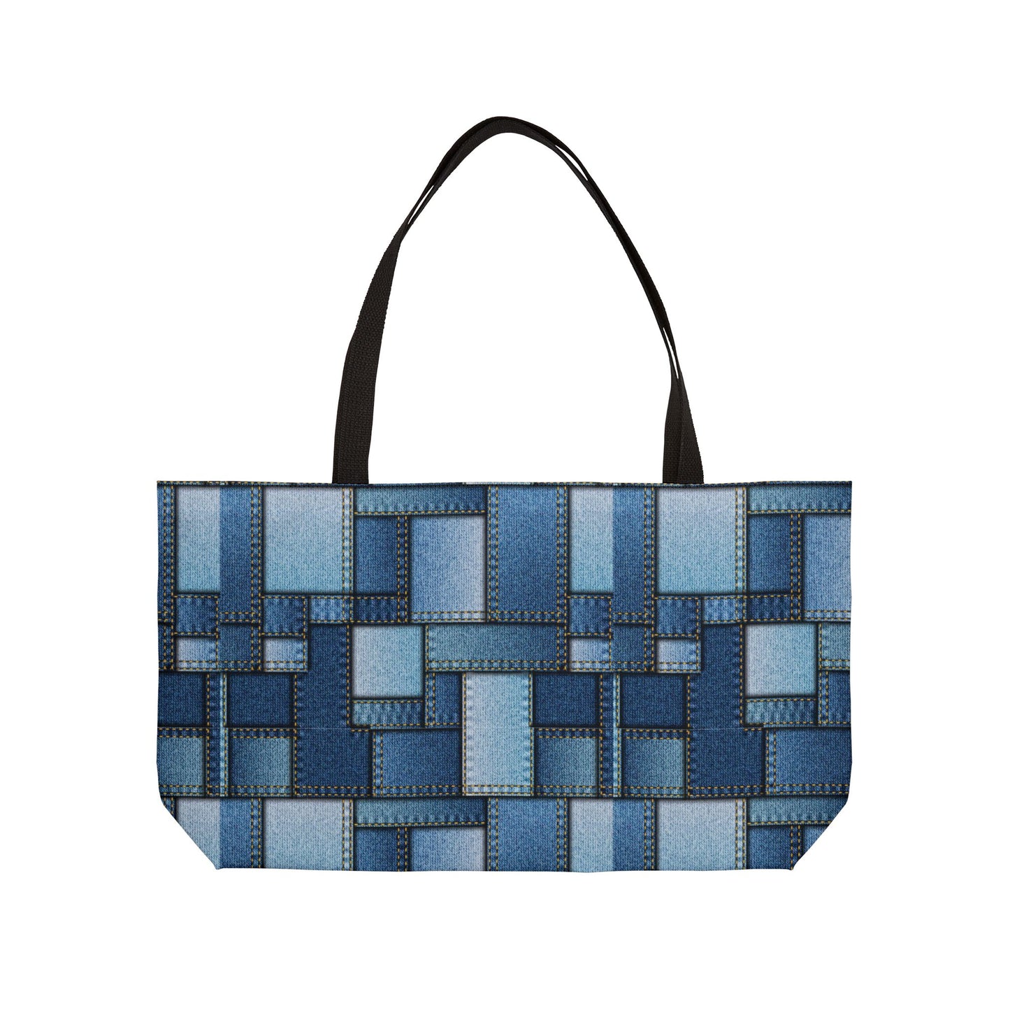 Denim Color Imitation Print Unisex  Weekender Bag  Spun Polyester 24x13 Canvas Bag 1