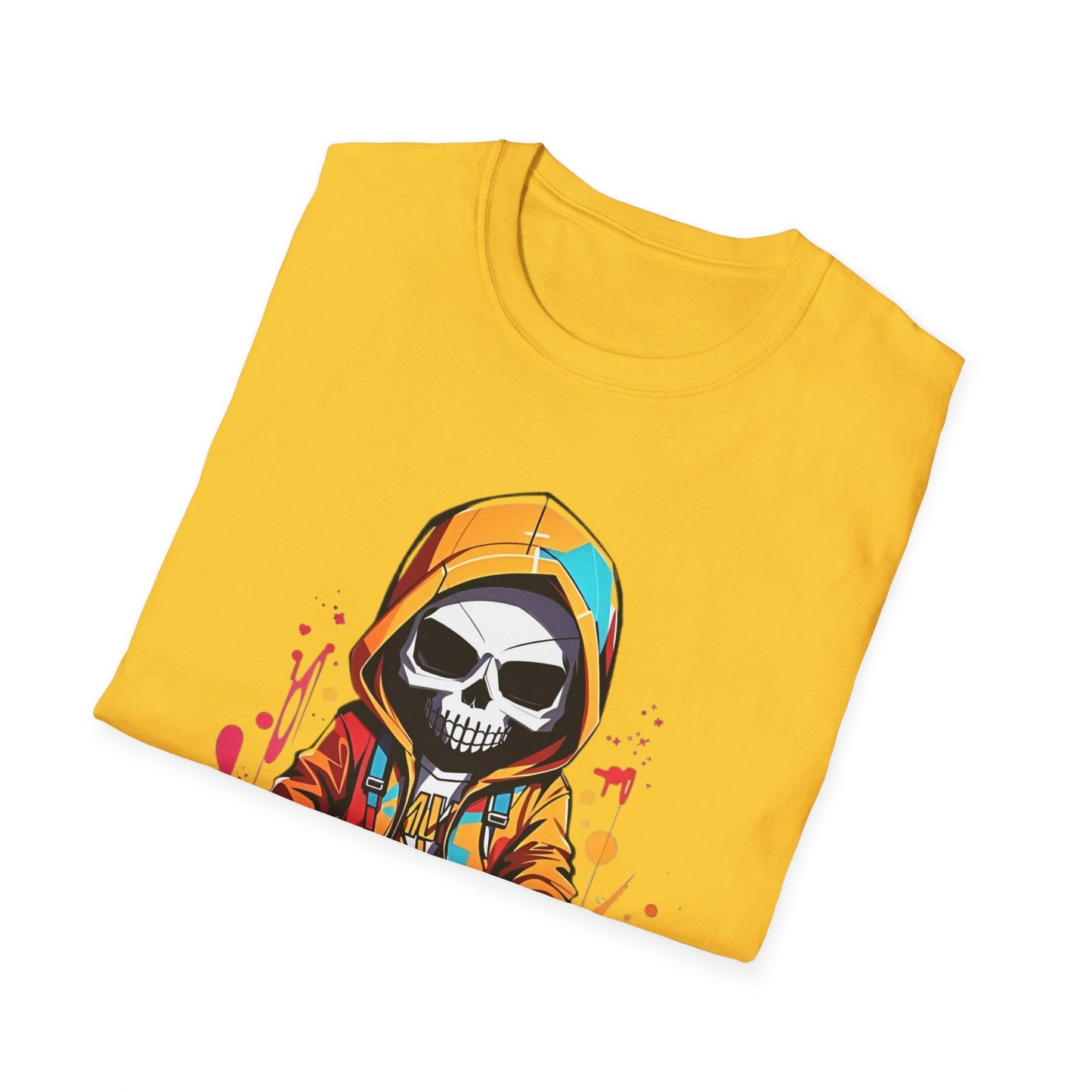 Skull Shirt Unisex Skeleton Graphic Tee Gildan Softstyle 64000 100 Percent Cotton