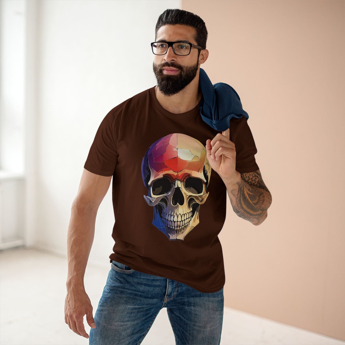 Skull Shirt Unisex Skeleton Tee With Original Art Design From Retro2Nova Premium Cotton Tee