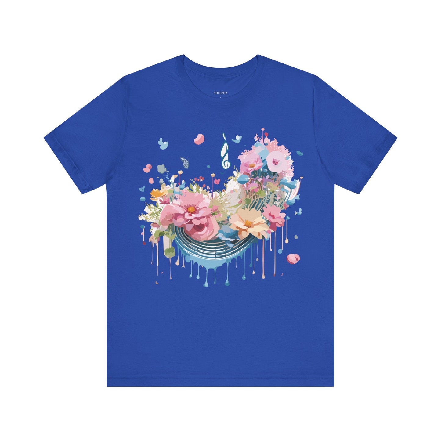 Music Graphic T Shirt Unisex Short Sleeve Jersey Tee Adelpha Vintage Inspired Art