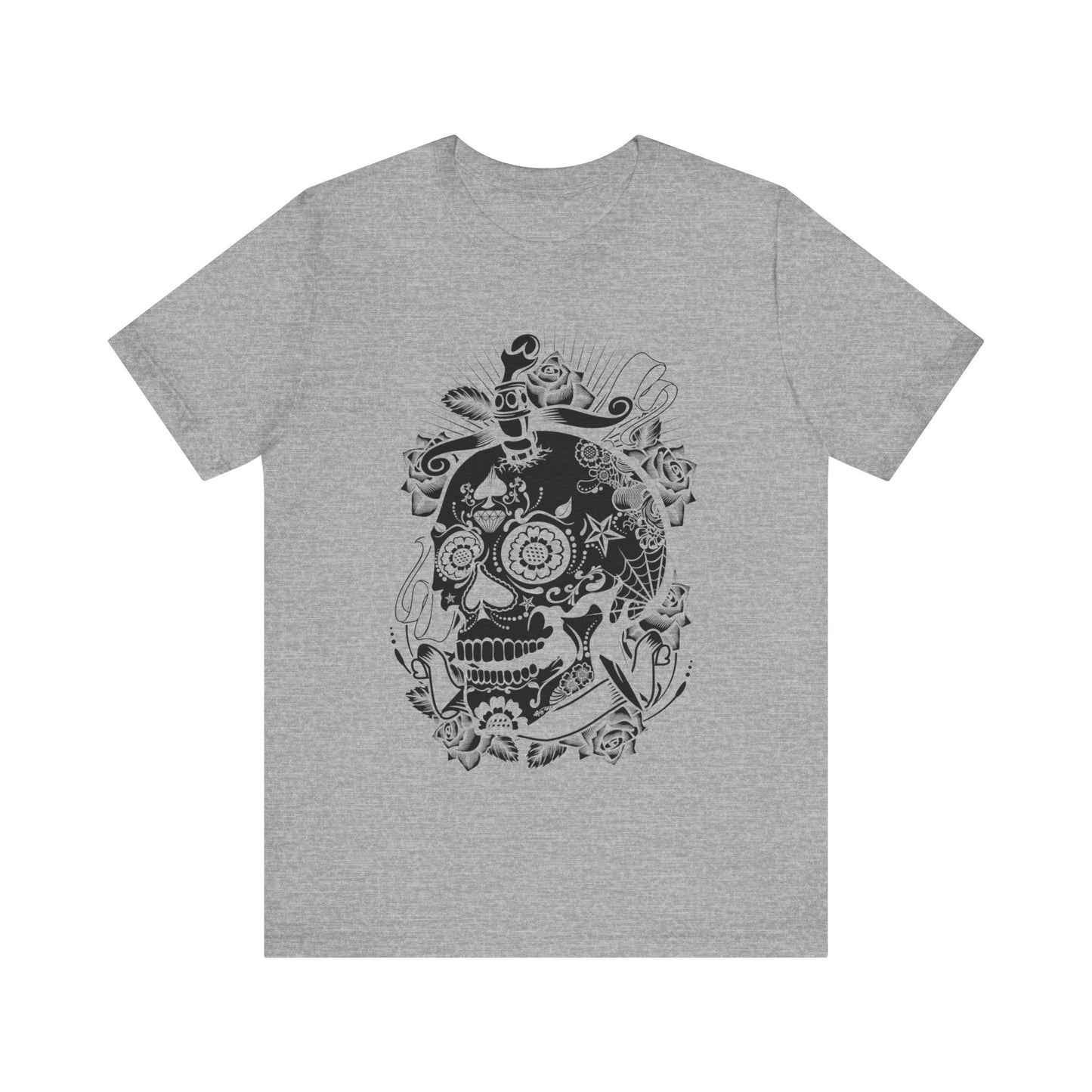 Unisex Cotton Tee Shirt with Skull