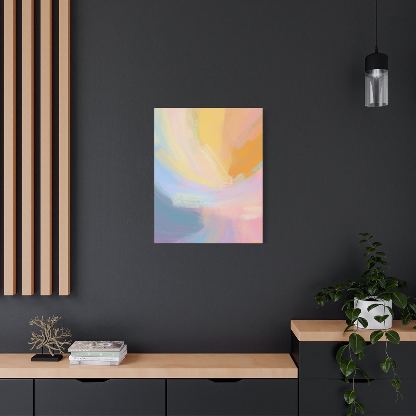 Abstract Pastel Painting Print Canvas 20x24,20x30,24x30 24x32,24x36,30x40 32x48,36x48,40x60 Pine-Wood Inner Frame ABS-95