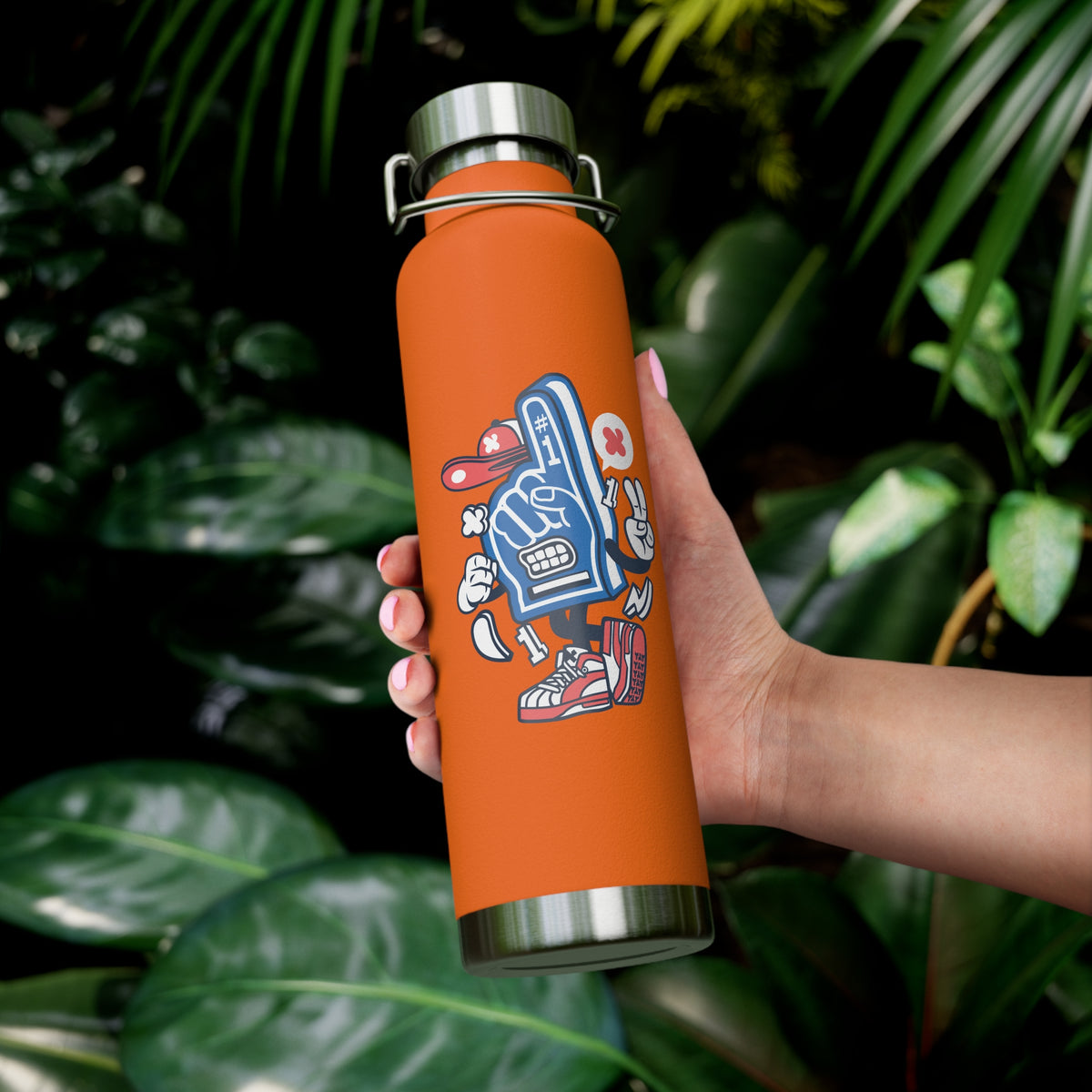 22oz Copper Insulated Water Bottle with Cartoon Design - CV28