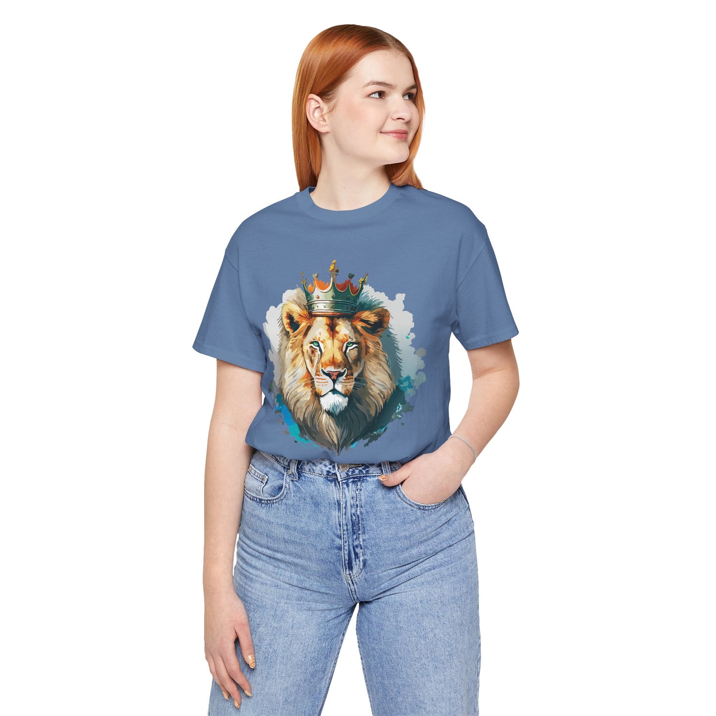 Lion Shirt, Animal Shirt, T-Shirt with Lion, Art Design Tee, Animal Tees, Safari T-Shirt, Crown Tee 13