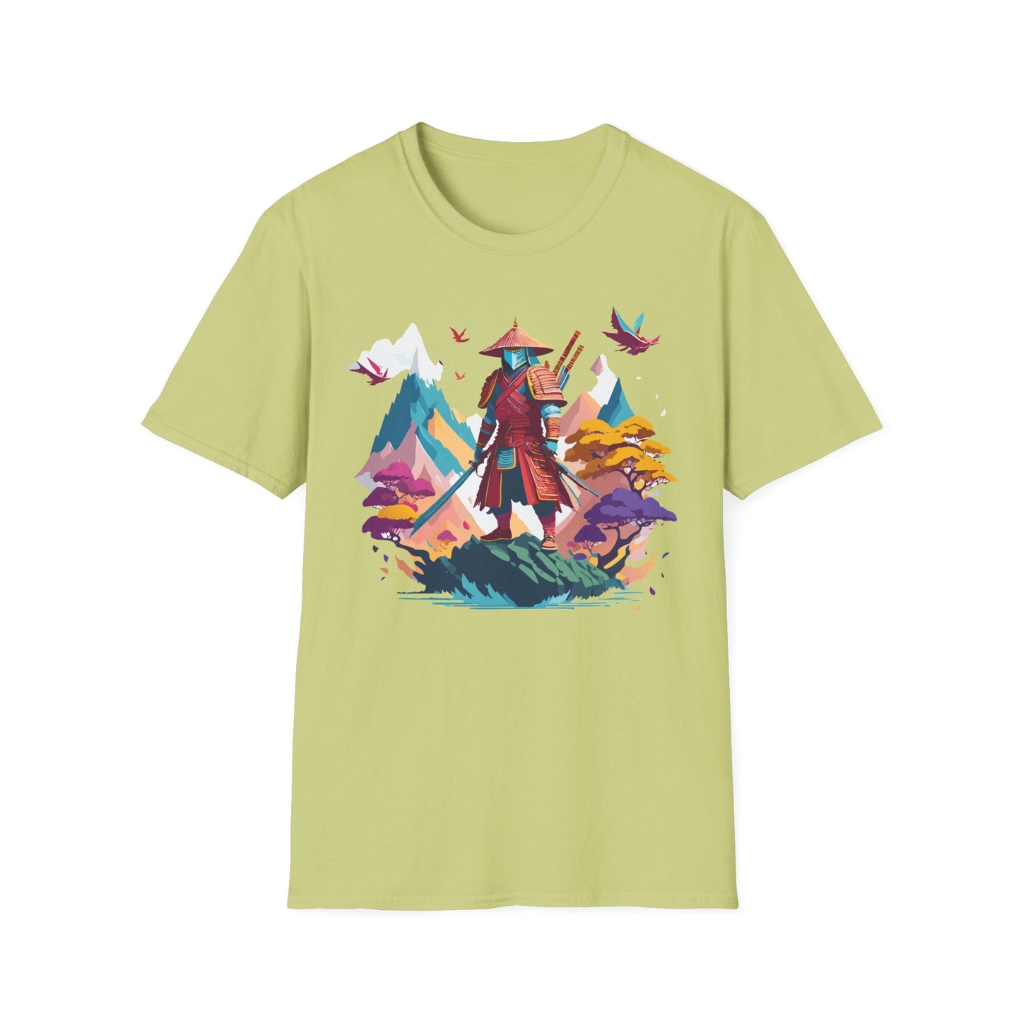 Samurai Shirt Unisex Samurai Tee Short Sleeve Gildan Softstyle 64000 100 Percent Ring Spun Cotton