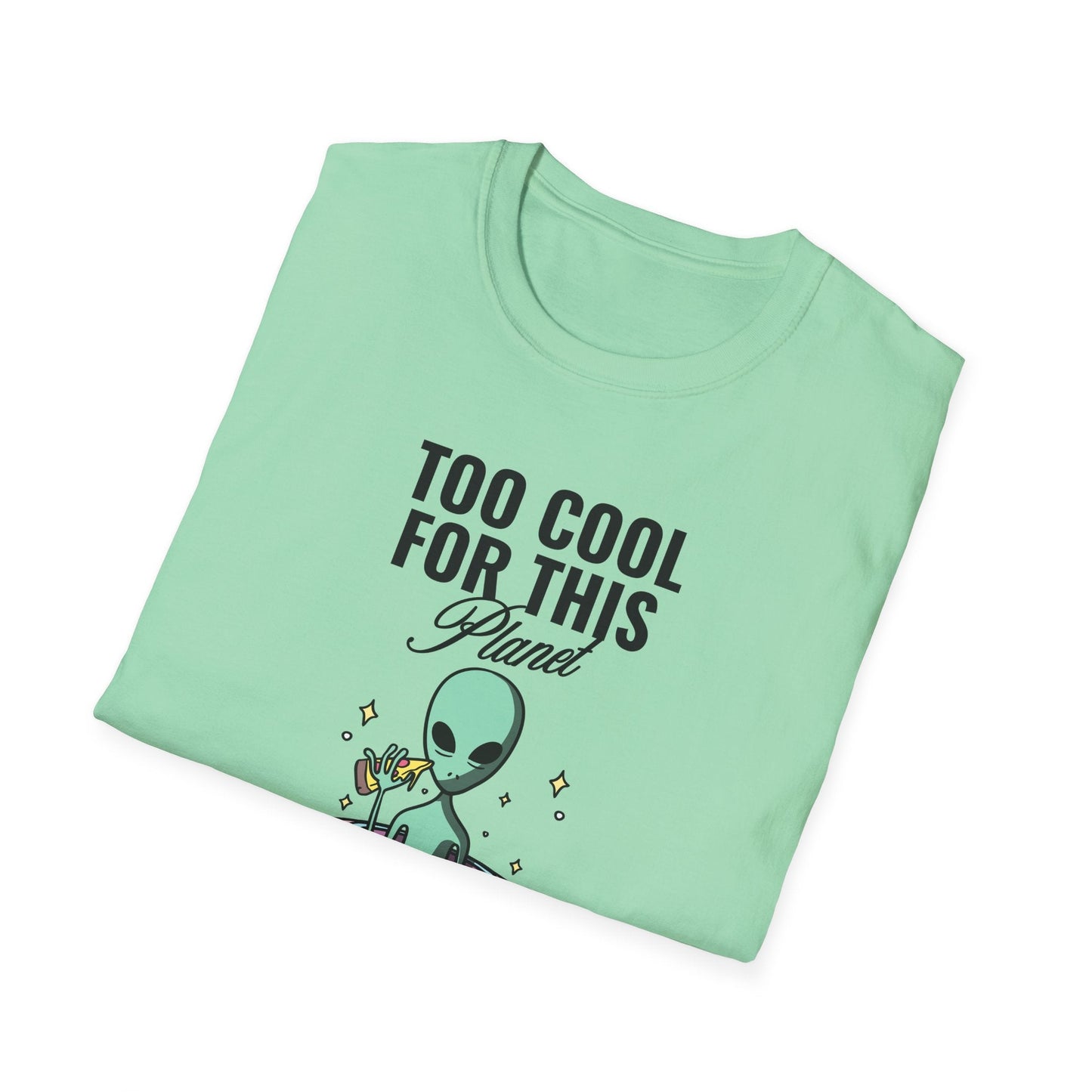 Alien UFO TShirt  Too Cool For This Planet Graphic Tee
