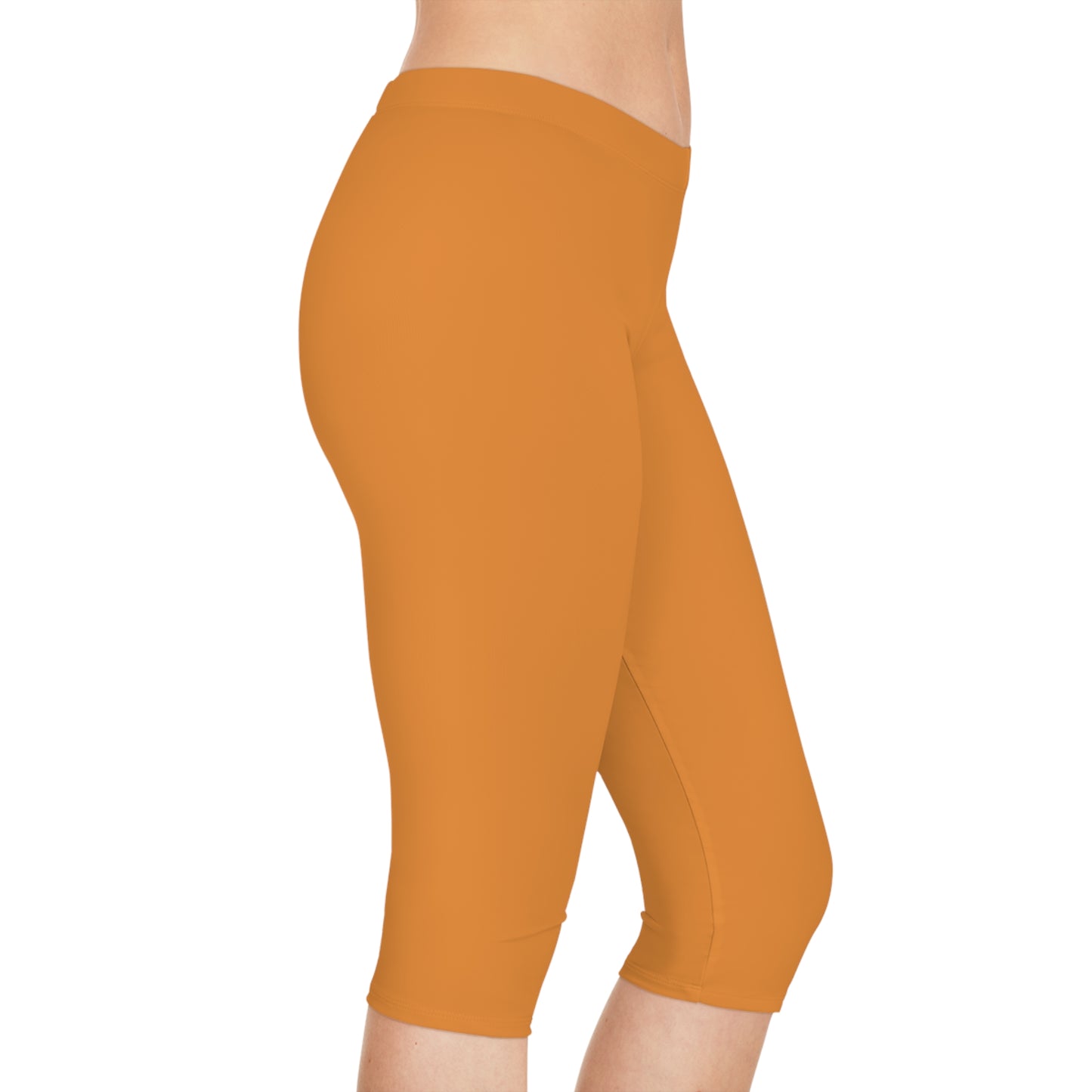 Orange Color Capri Leggings, Orange Capri Leggings 13