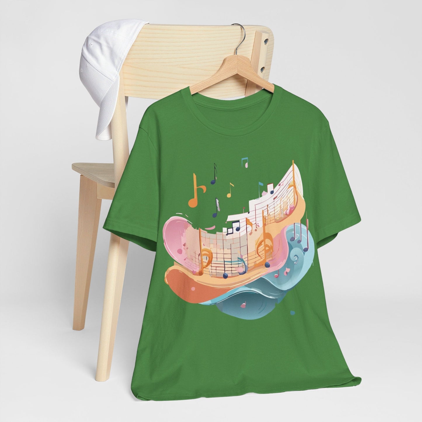 Music Graphic Unisex 100 Cotton Vintage Art with Musical Elements Tee 27