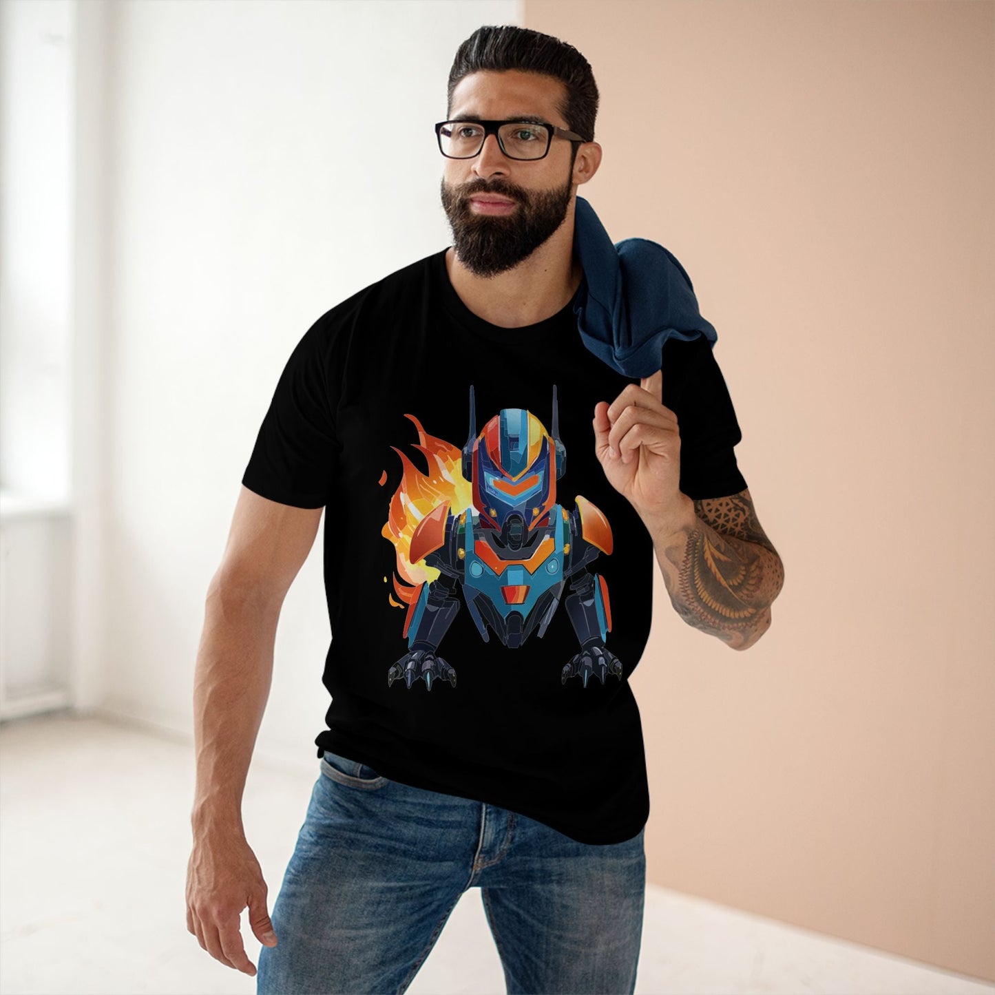 Cyborg Robot Graphic Unisex 100 Cotton Staple Tee 11