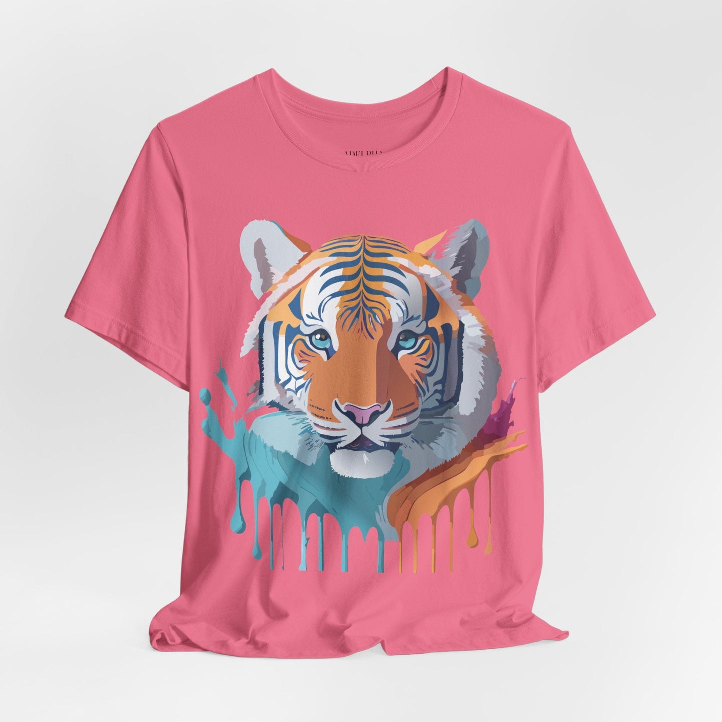 Tiger Graphic Unisex 100 Cotton Vintage Art with Animal Tee 16