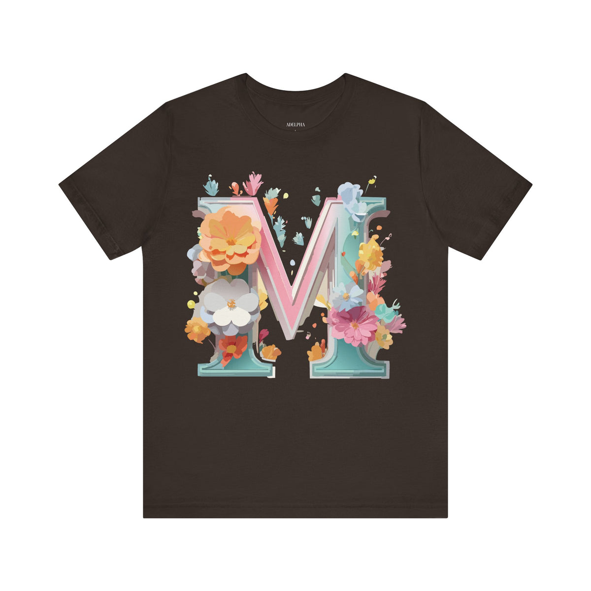 Letter M Graphic Unisex Cotton Bella+Canvas Tee with Art Letter Design