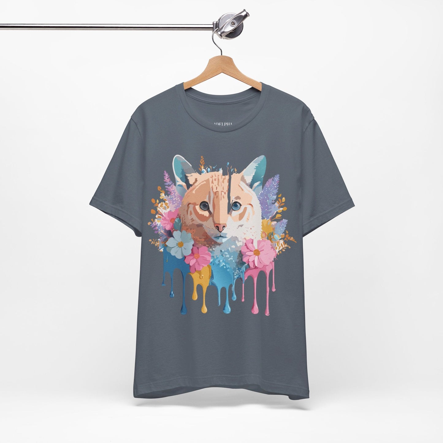 Cat Graphic Tee Unisex Vintage Art Design Adelpha Premium Comfort