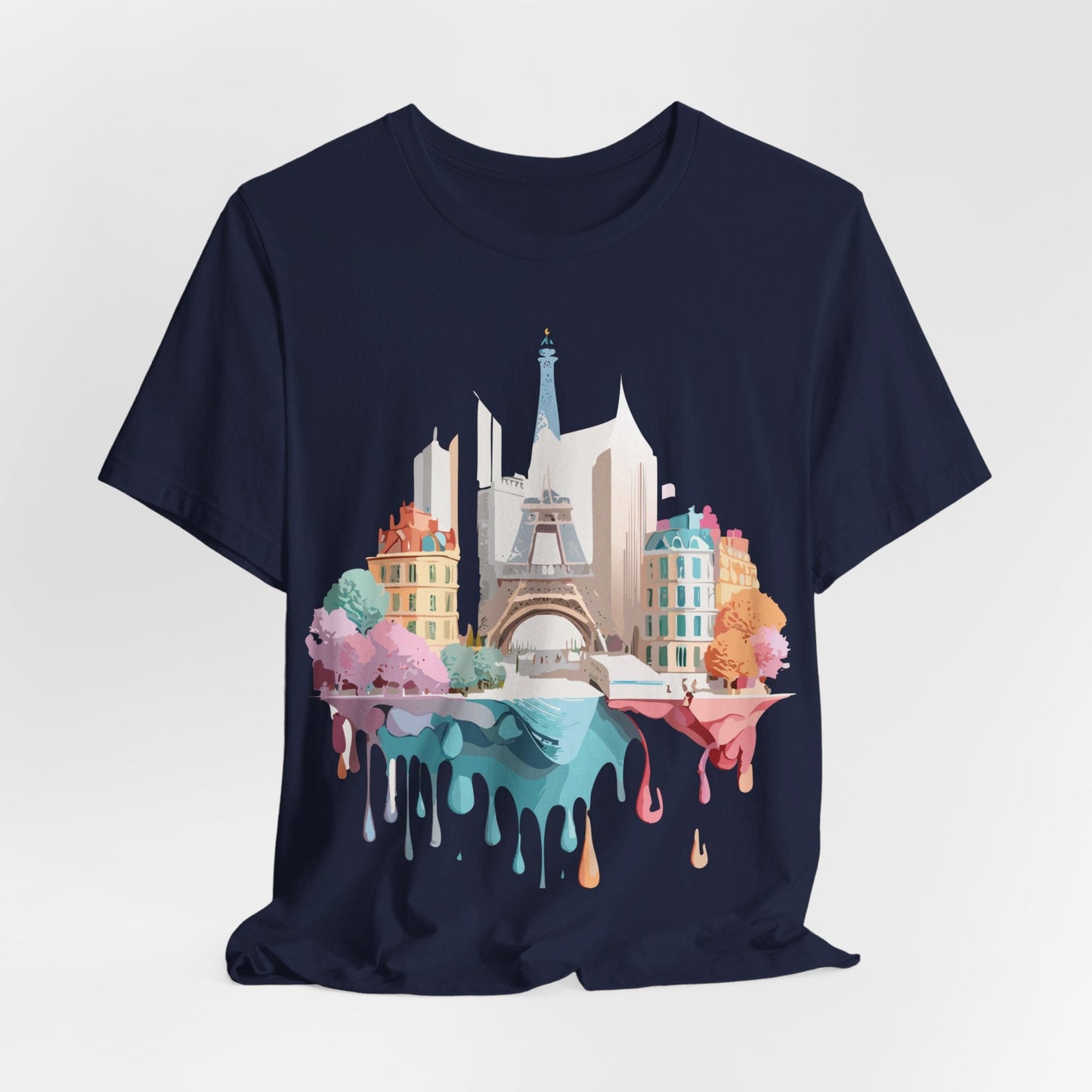 Paris Tourist Graphic Tee Unisex Jersey Short Sleeve Shirt by Adelpha Art Design Vintage Inspired