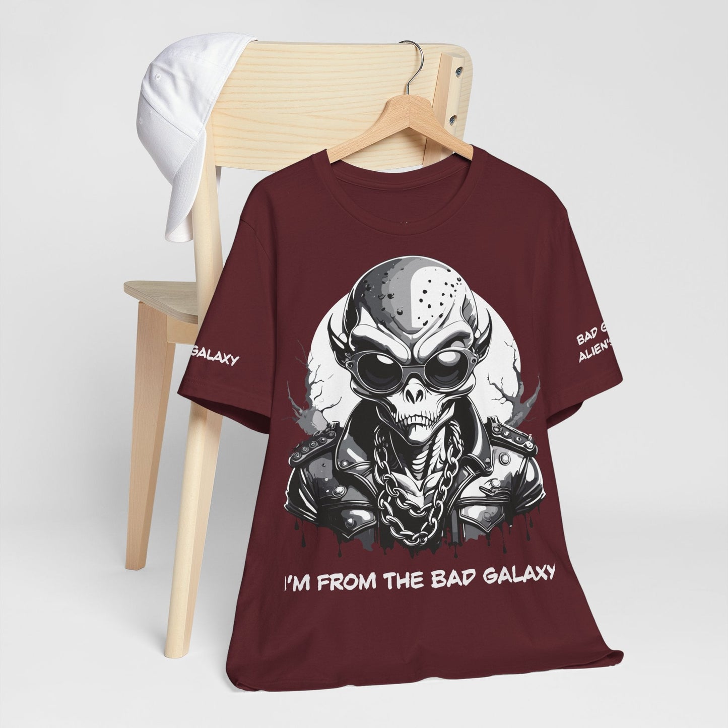 Alien Tee Shirt From Bad Galaxy 100 Percent Cotton Made to Order Eco Friendly Non Toxic Inks