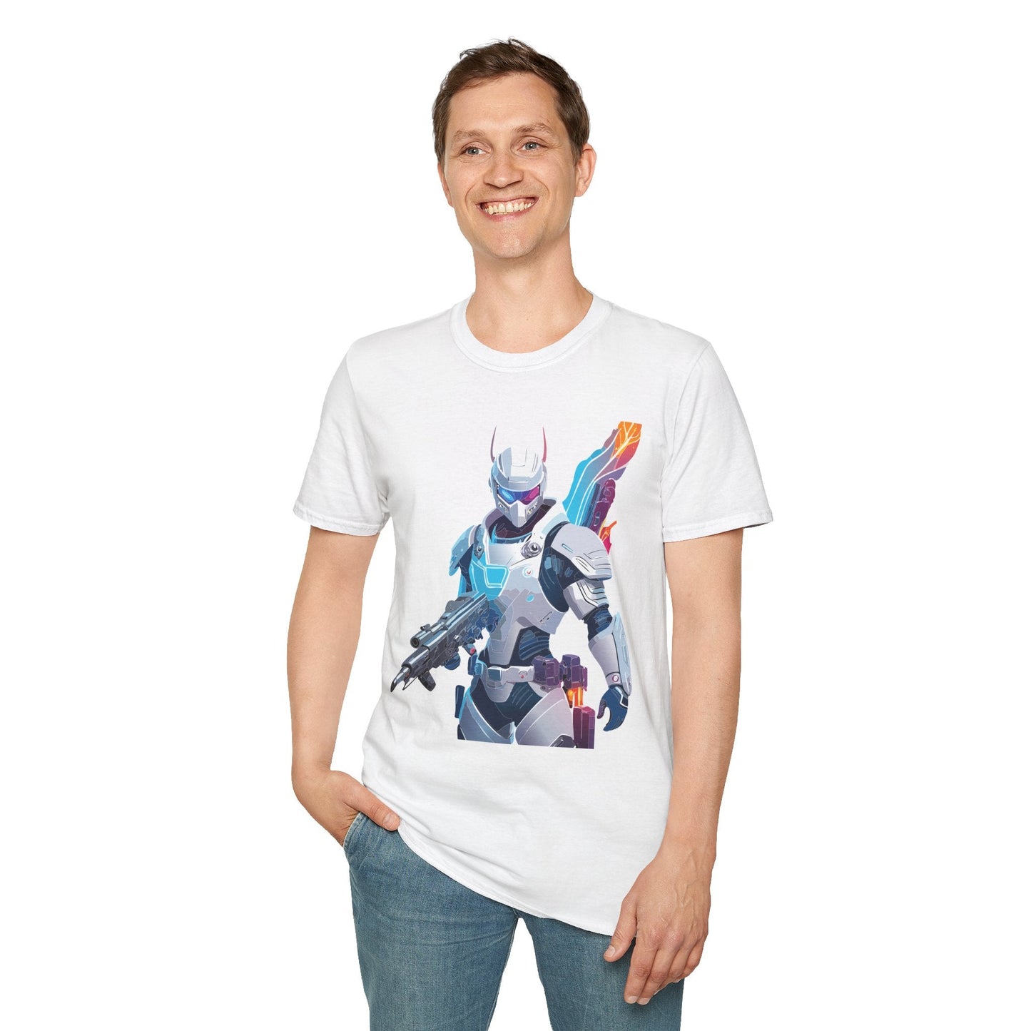 Robocop T Shirt Unisex Softstyle 64000 Graphic Tee 100 Percent Ring Spun Cotton Comfort