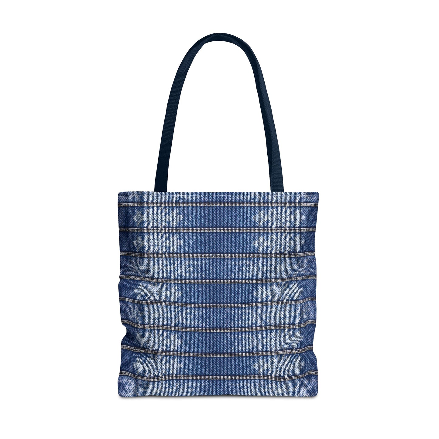 Denim Fabric Imitation Print Unisex Canvas Bag Poly Spun 3 Sizes Tote Bag 113