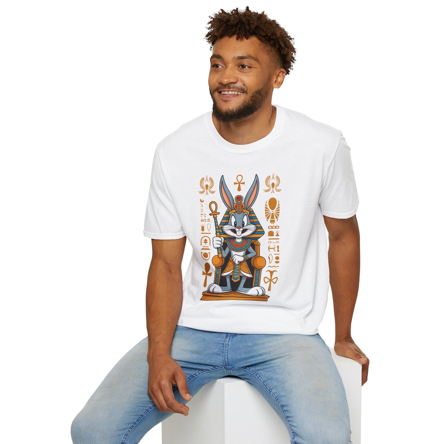 Bugs Bunny T Shirt Unisex Softstyle 64000 Cartoon Animation Tee Ring Spun Cotton