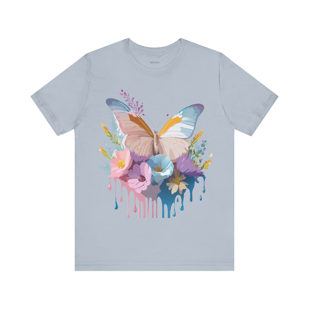 Butterfly Graphic Unisex Cotton Bella+Canvas Tee with Art Design n36