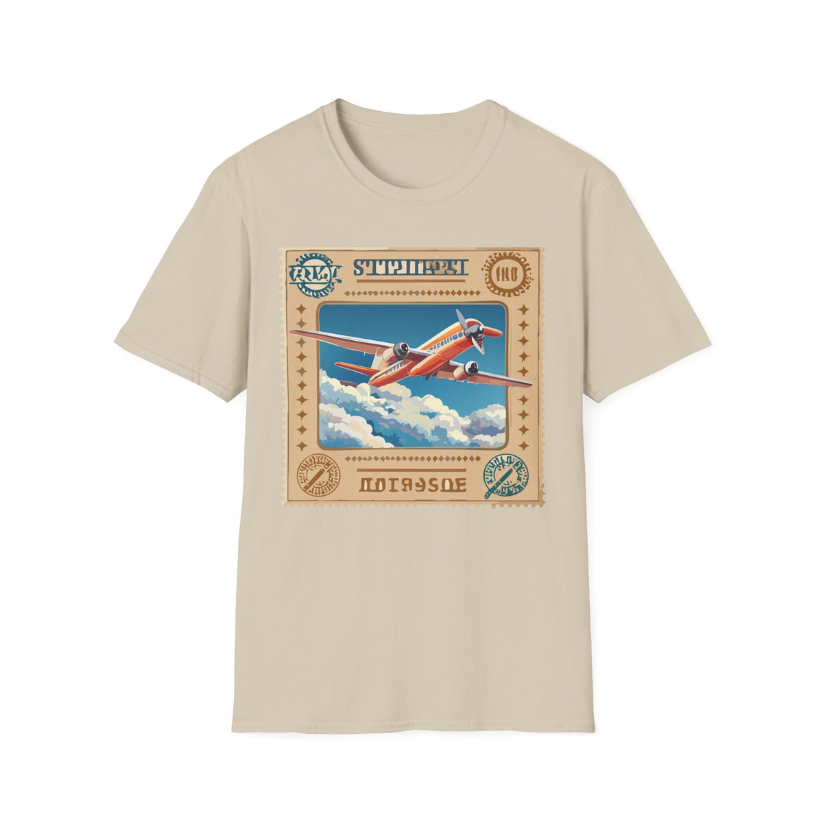 Vintage Airplane Poster T-Shirt | Retro Travel Plane Graphic