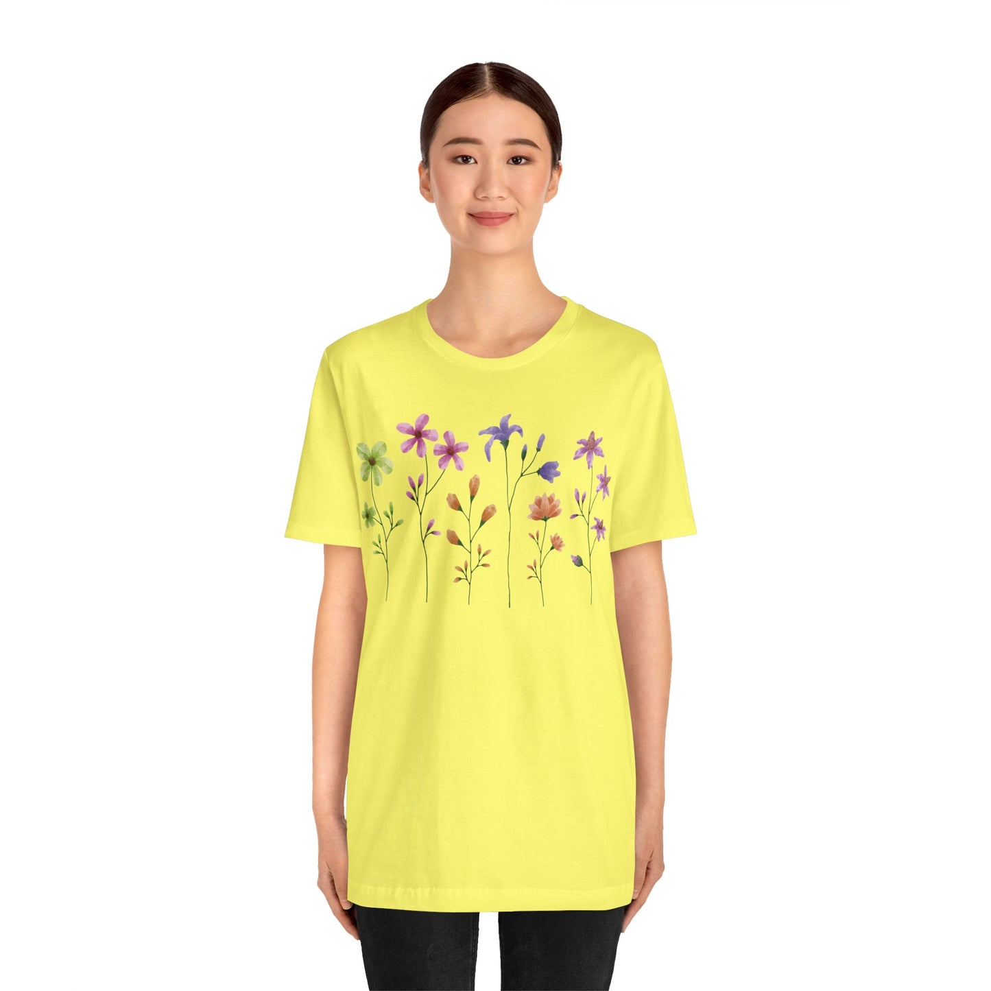 Camiseta de algodón con estampados florales