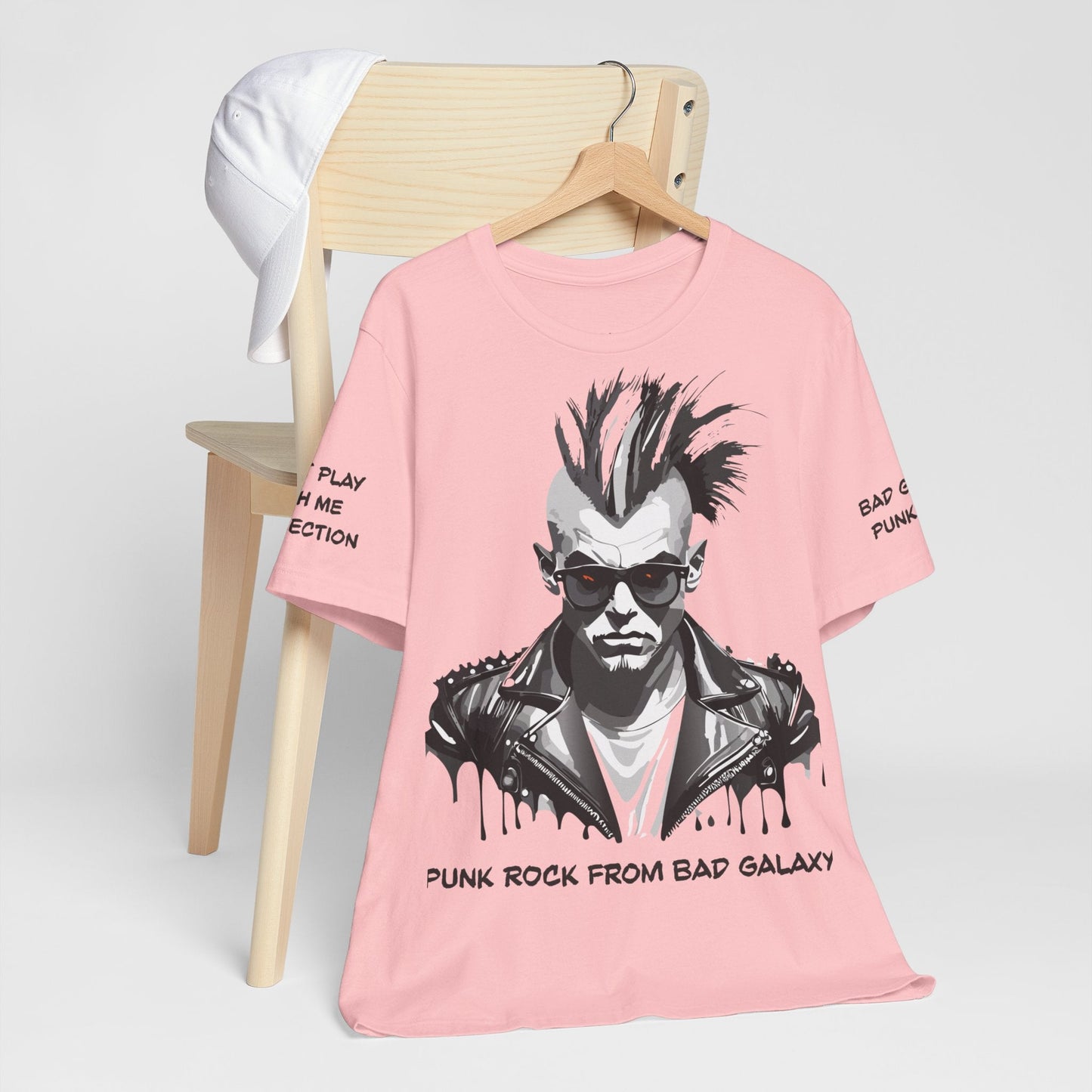Punk Rock Tee Shirt From Bad Galaxy Made To Order 100 Percent Cotton With Eco Friendly Inks