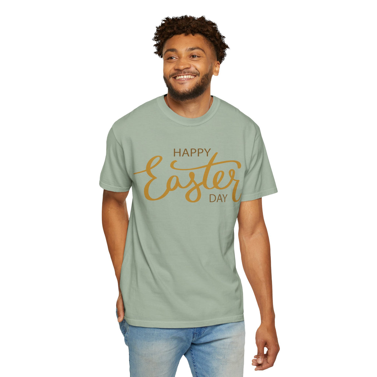 Happy Easter Day T-Shirt, Tee Shirt with Easter Signature, T Shirt with Easter Prints, Tee Shirt with Easter Design