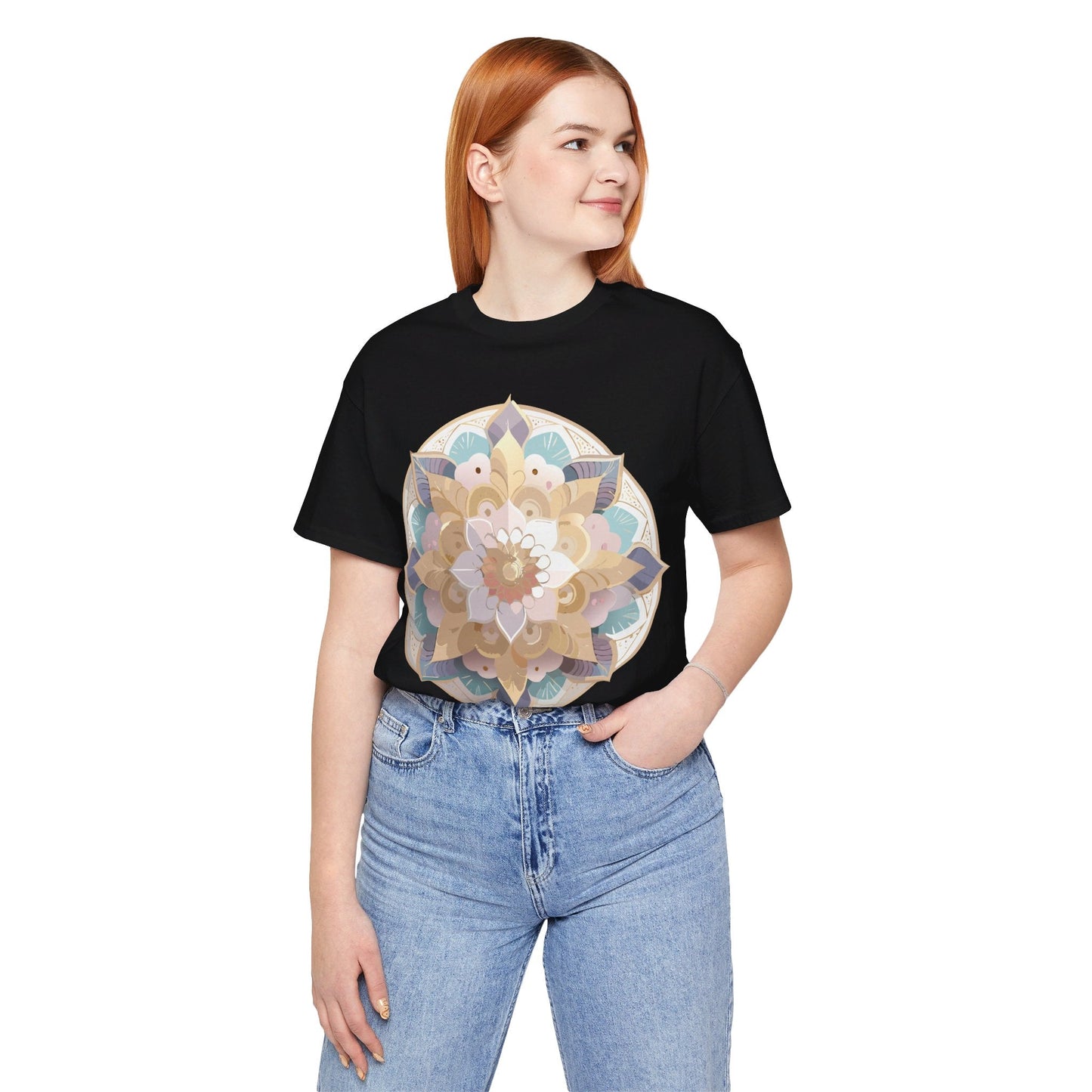 Adelpha Mandala Graphic Tee Unisex Jersey Short Sleeve Vintage Inspired Art Design Shirt