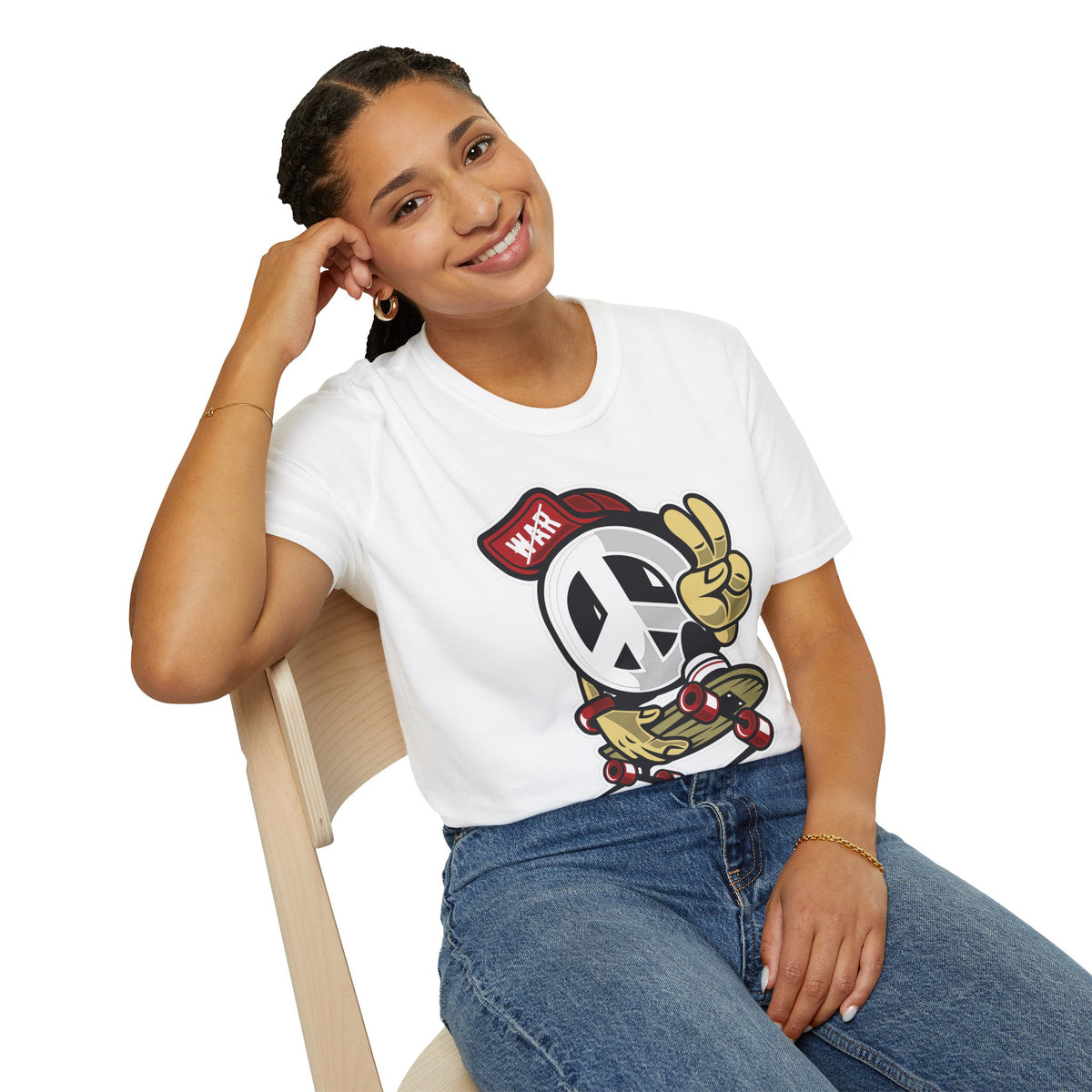 Unisex Cotton T-Shirt with Cartoon Graphic Design
