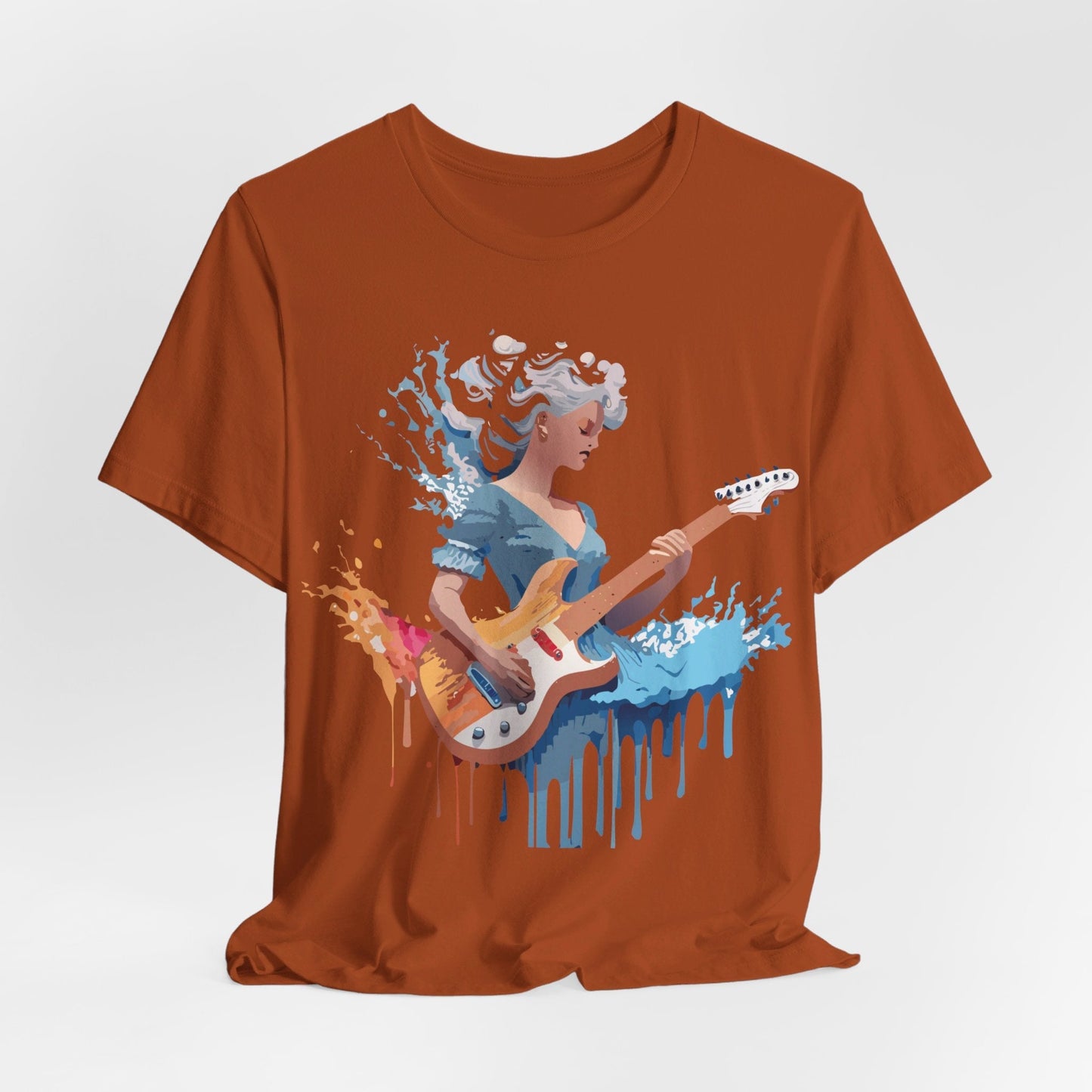 Music Graphic Unisex 100 Cotton Vintage Art with Musical Elements Tee 47