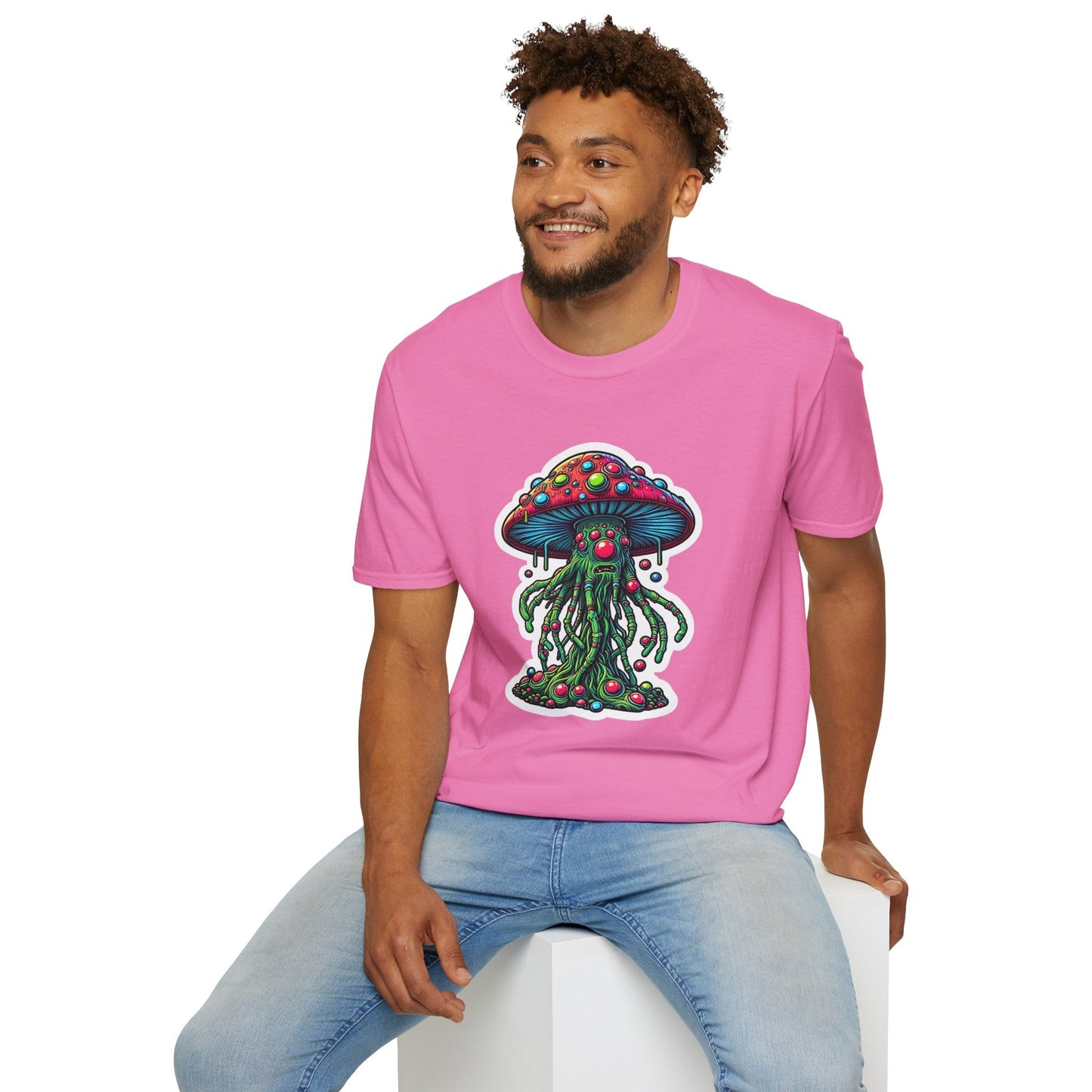 Mashroom Tee Shirt Unisex Funny Mashroom Shirt With Fungus Art Design Gildan Softstyle 64000