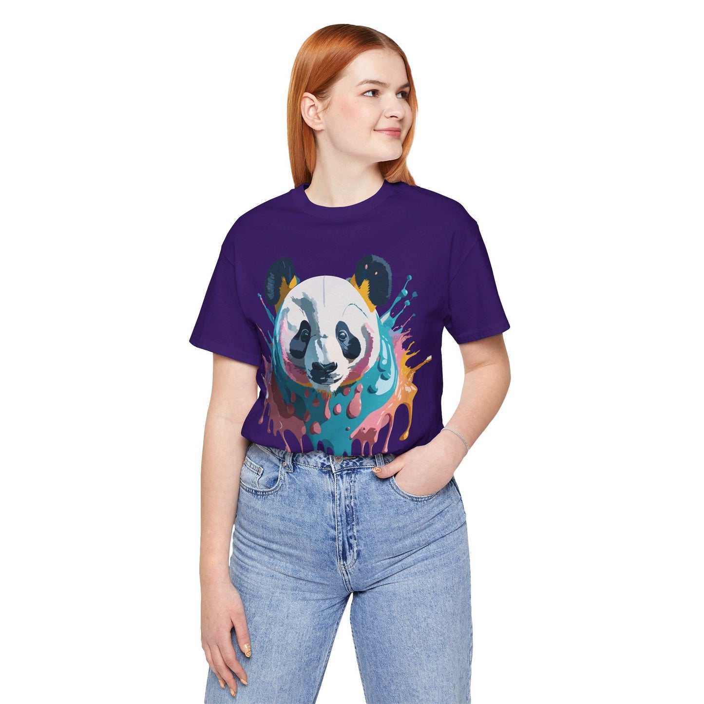 Panda Graphic Tee Unisex Short Sleeve Art Design By Adelpha Vintage Inspired Shirt