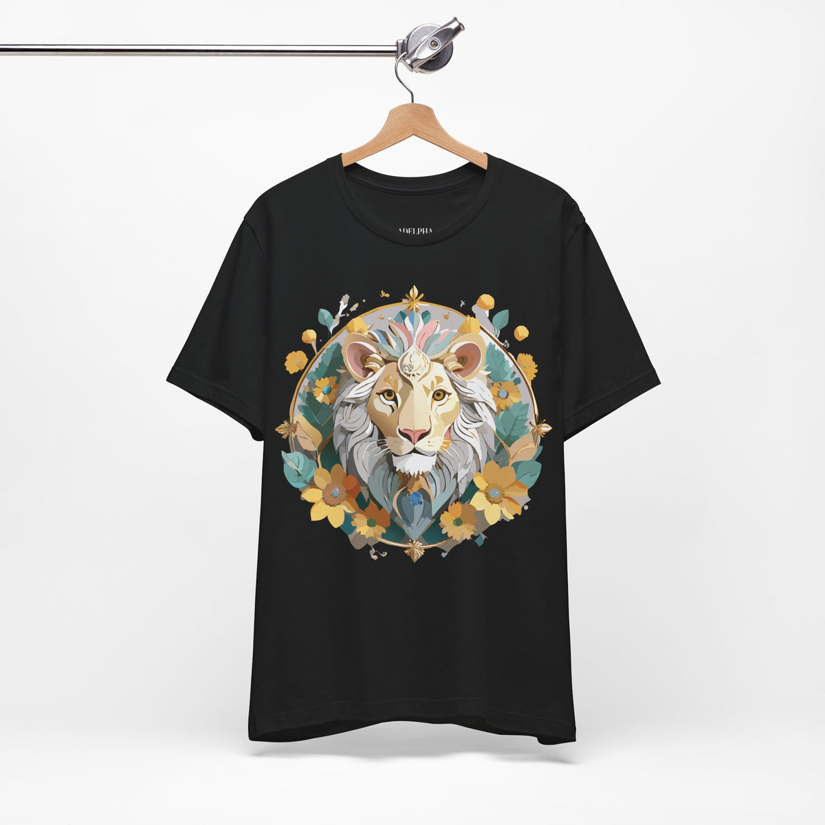 Medallion Graphic Unisex Cotton Bella+Canvas Tee with Floral Art Design m72