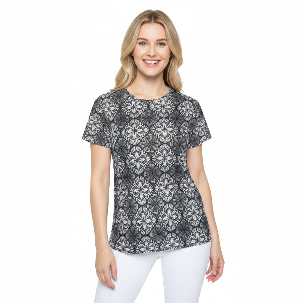 Women Poly Shirt with Ornament O15