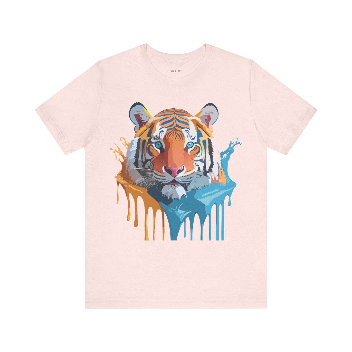 Tiger Graphic Tee Adelpha Unisex Short Sleeve Vintage Inspired Shirt For Casual Wear