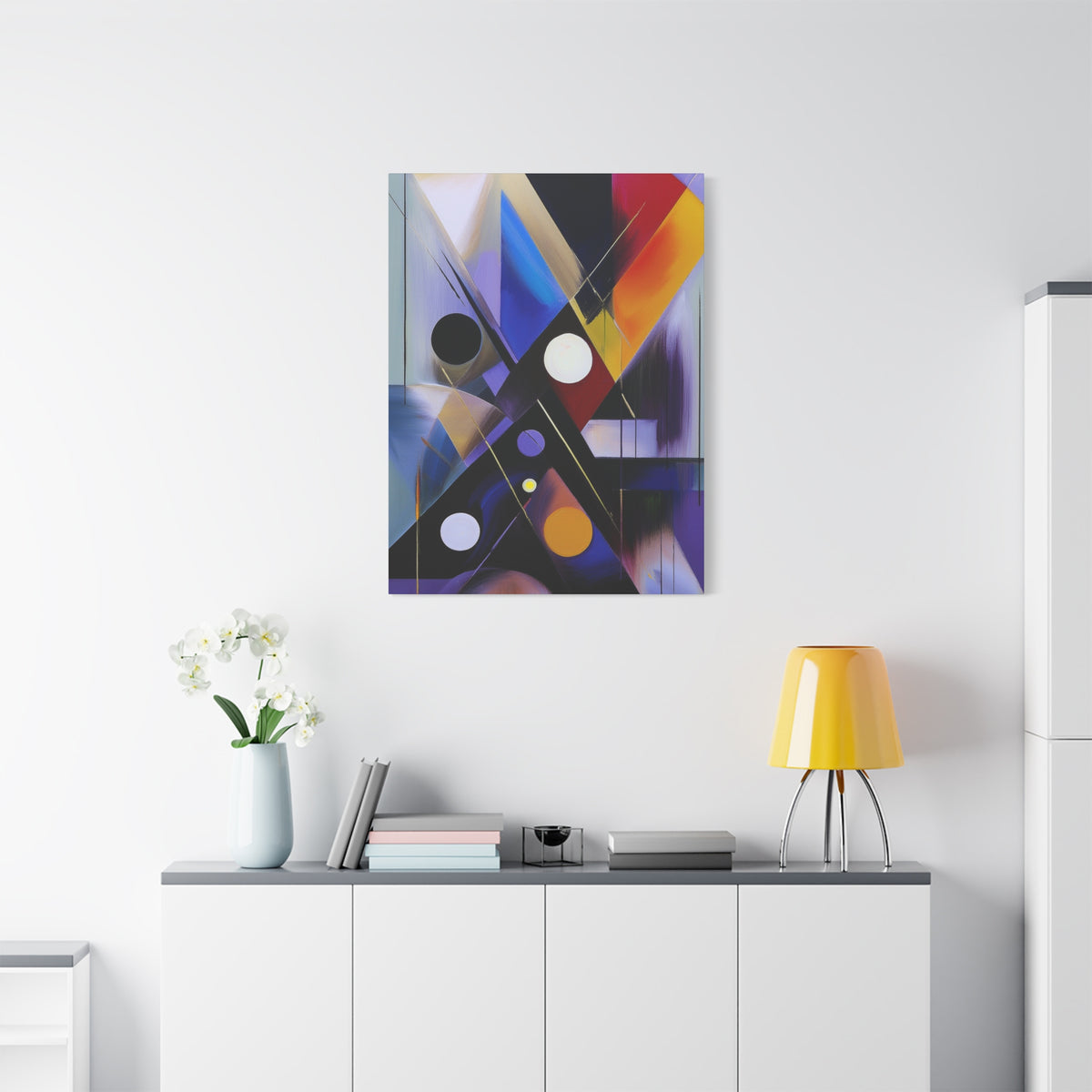 Colors Abstract Painting Print Canvas 20x24,20x30,24x30, 24x32,24x36,30x40, 32x48,36x48,40x60 Pine-Wood Inner Frame ABS-35