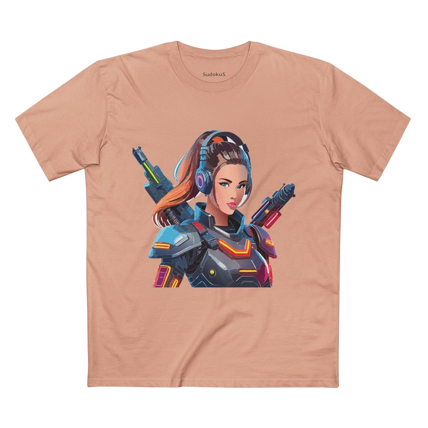 Army-woman Graphic Unisex 100 Cotton Staple Tee 13