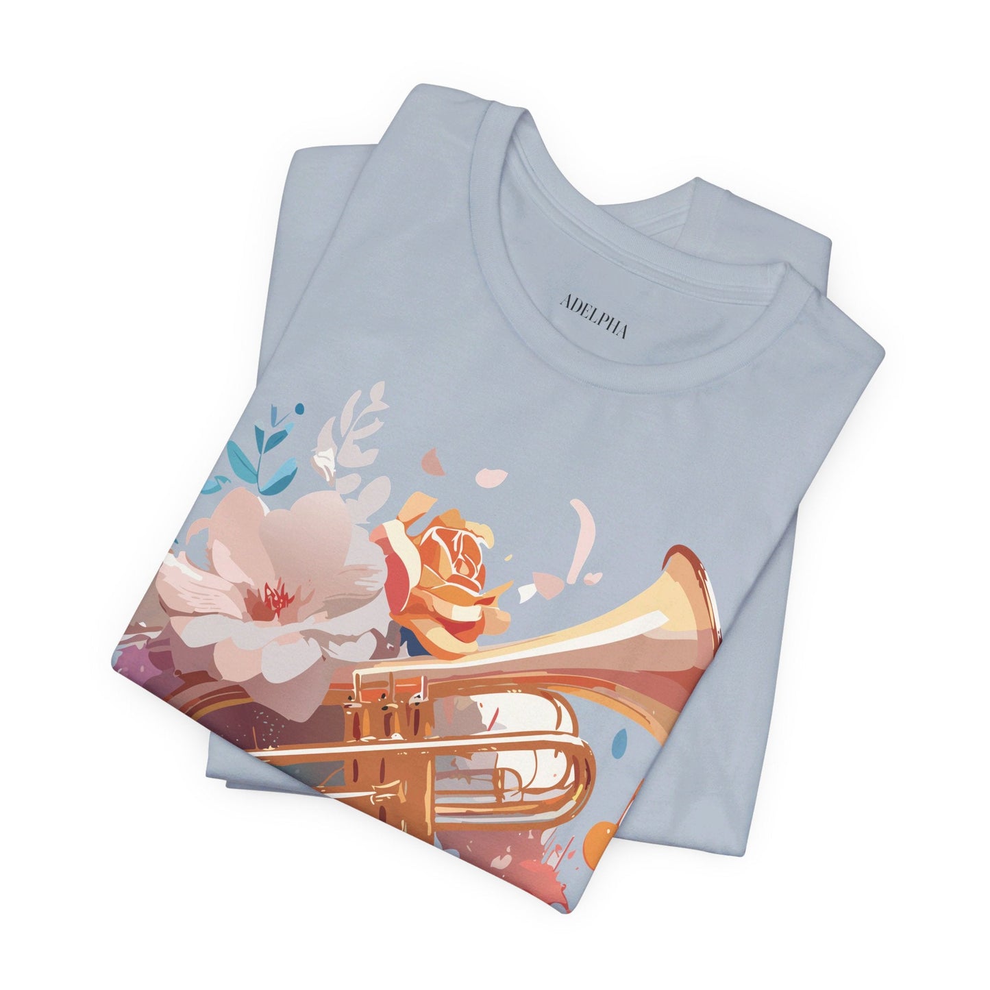 Music Graphic Unisex 100 Cotton Vintage Art with Musical Elements Tee 138