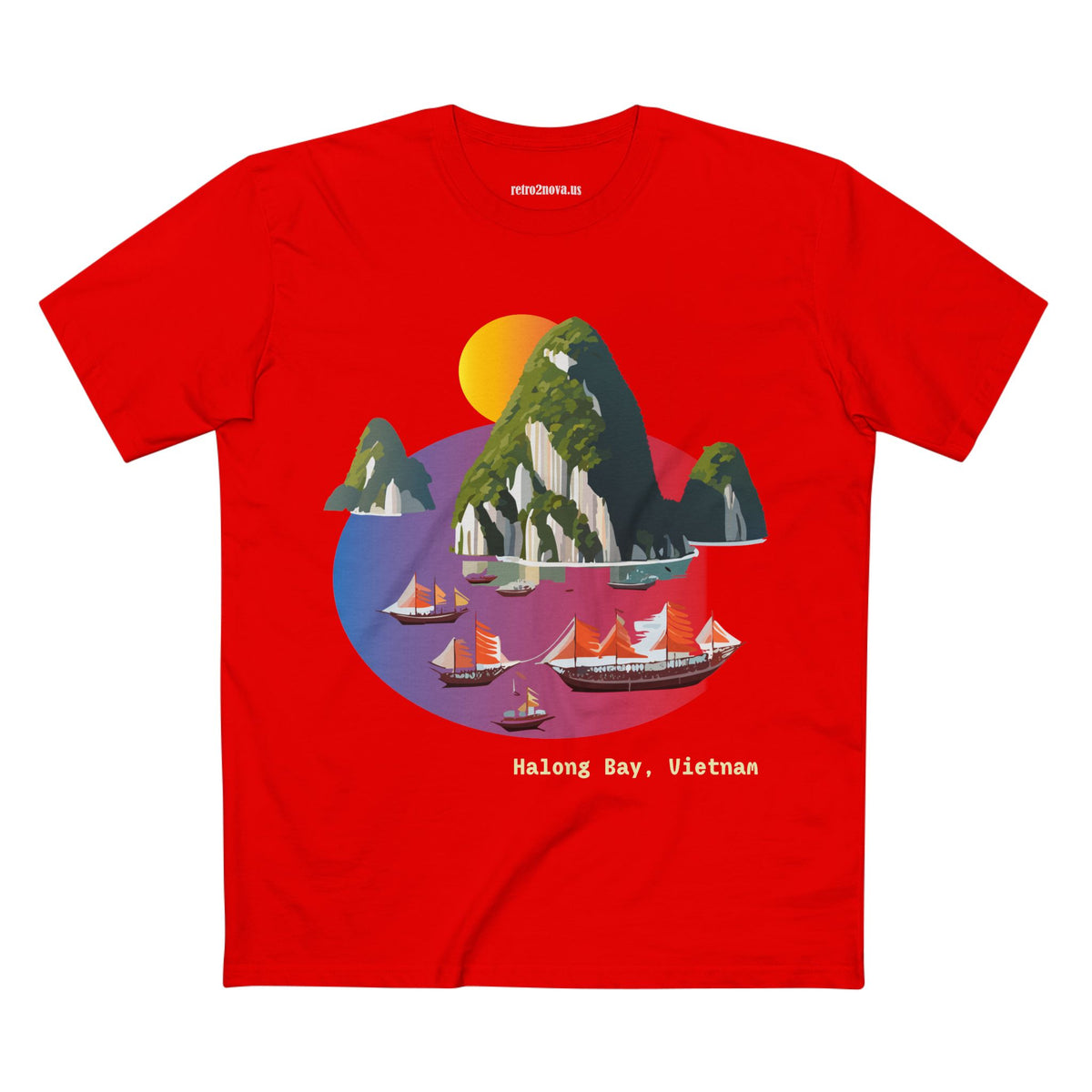 Halong Bay Vietnam Sailboats Tee | Scenic Island Landscape
