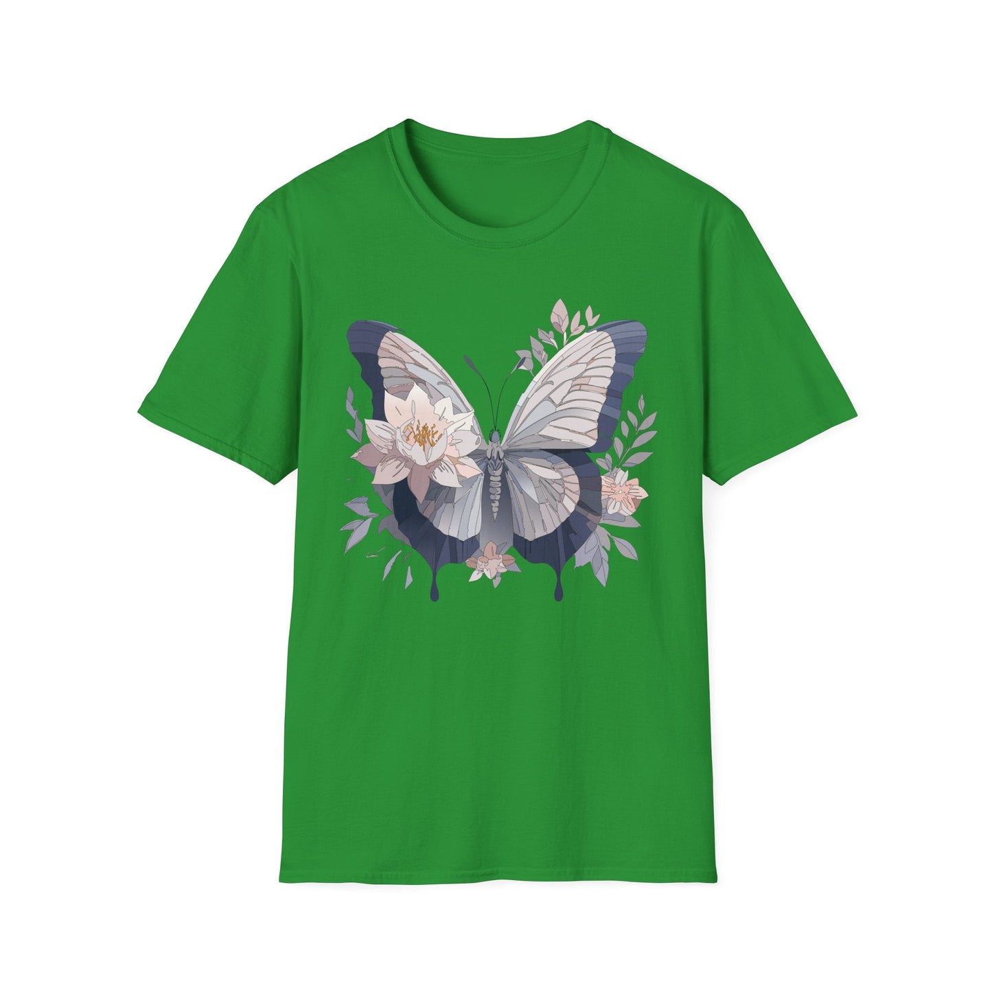 Butterfly T Shirt Unisex Monarch Print Softstyle Cotton Tee for Everyday Comfort