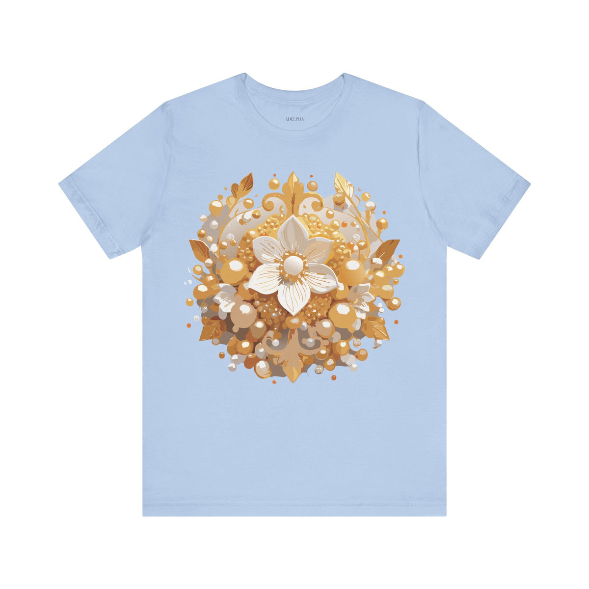 Jewelry Graphic Unisex Cotton Bella+Canvas Tee with Gemstones Art Design m39