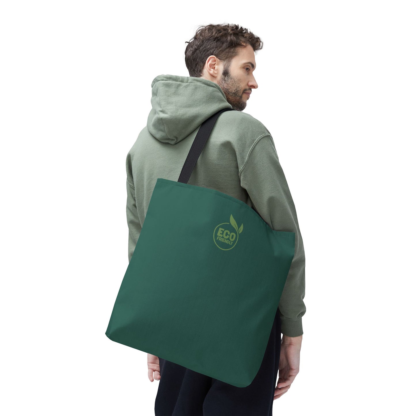 ECO GREEN COLOR CANVAS BAG HIGH-QUALITY 100% SPUN POLYESTER 3 SIZES BAG-E7