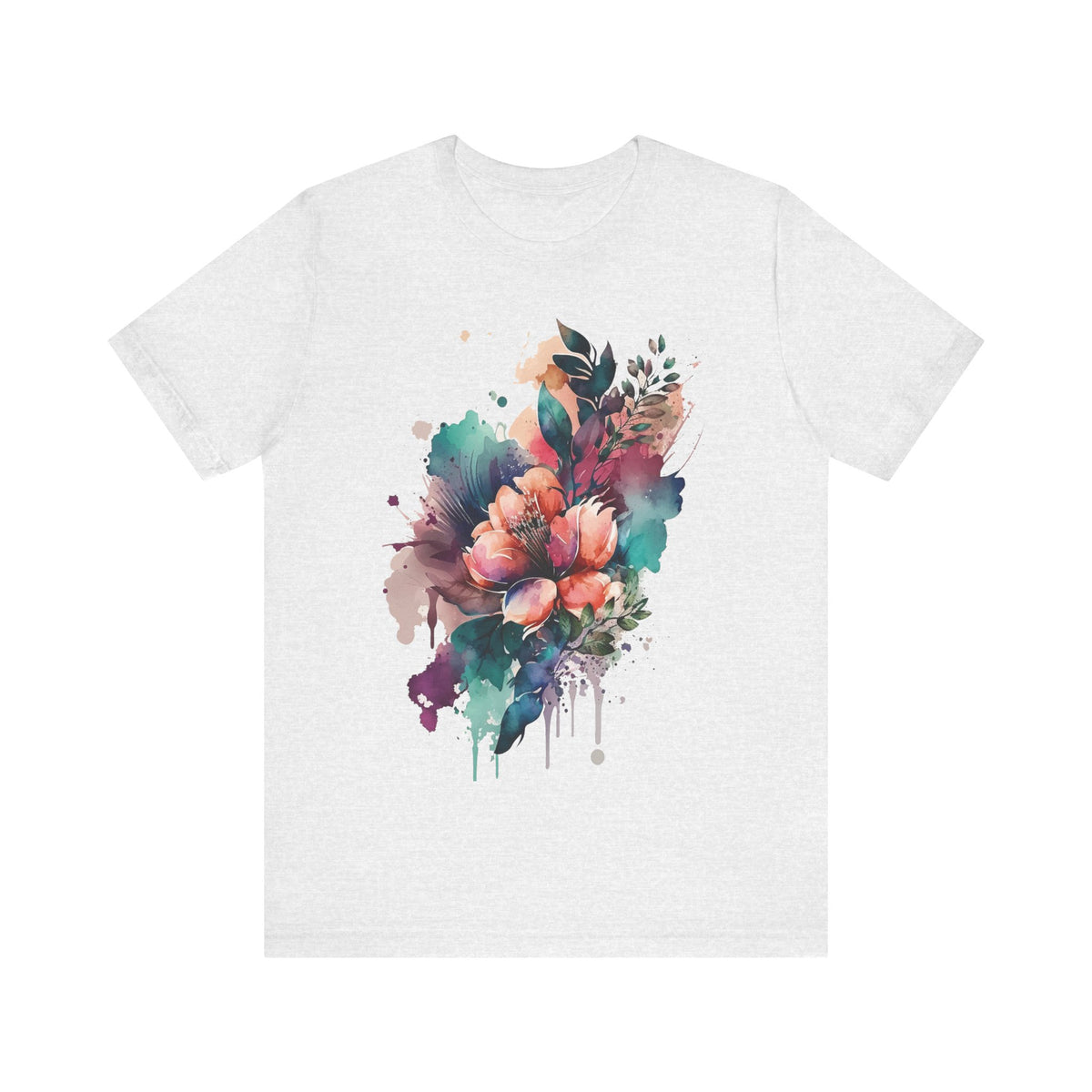 Floral Graphic Tee Shirt - Bella+Canvas Unisex 100 Cotton 57