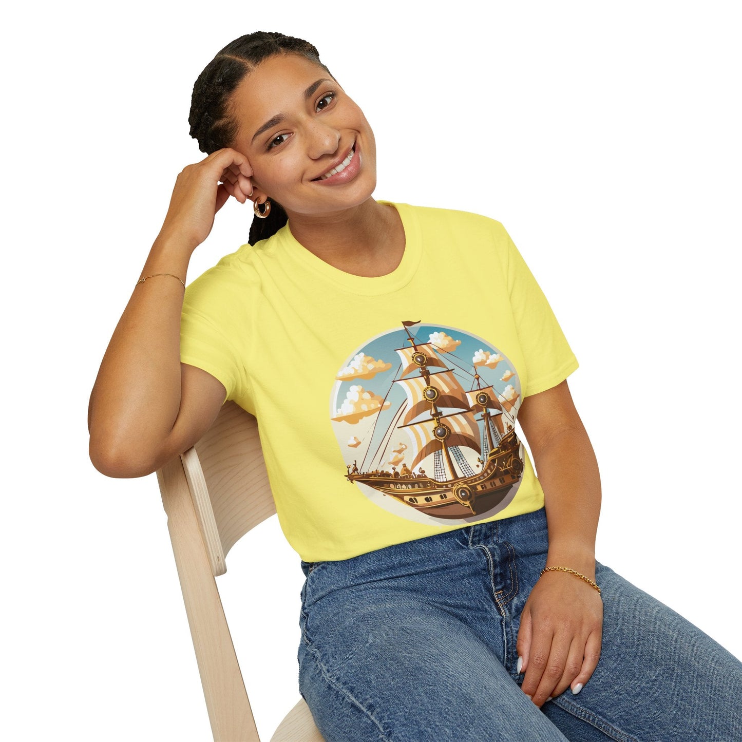 Ship T Shirt Frigate T Shirt Vessel Tee Gildan Softstyle 64000 Unisex Cotton Comfort