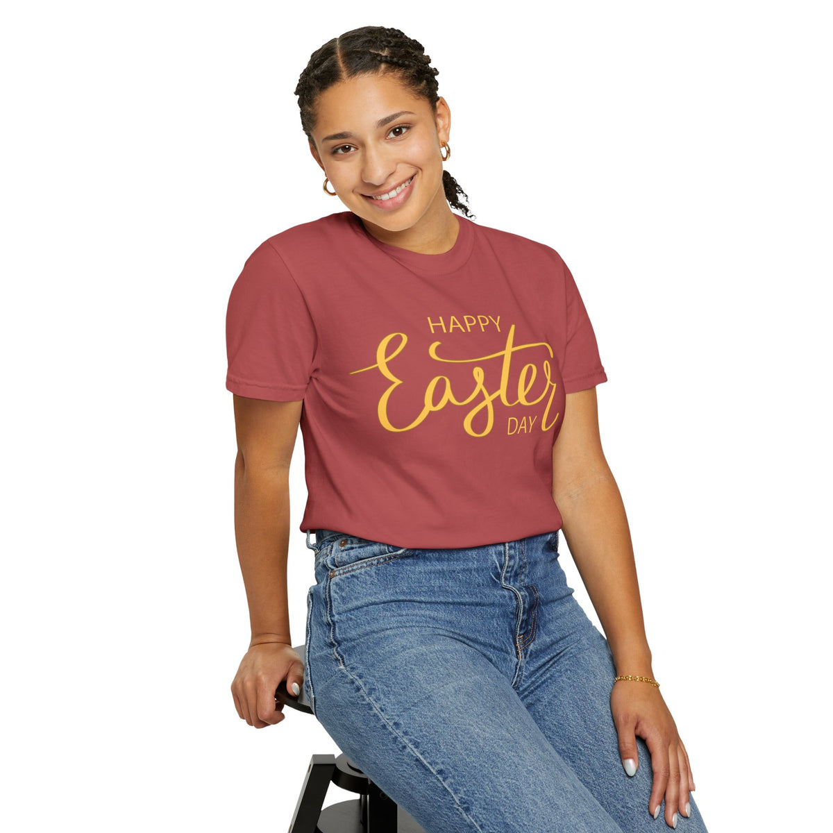 Happy Easter Day T-Shirt, Tee Shirt with Easter Signature, T Shirt with Easter Prints, Tee Shirt with Easter Design