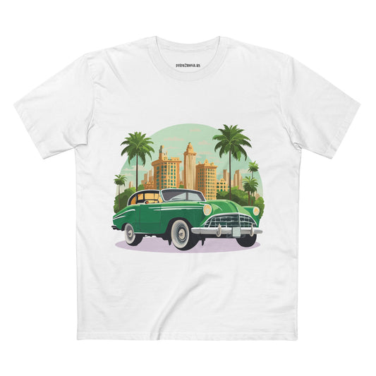 Retro Car Vintage Graphic Tee Staple Unisex 100 Cotton Tee Shirt - RC-18